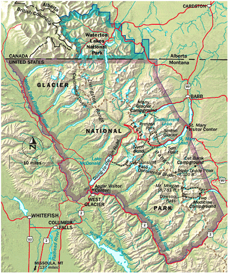 map of glacier