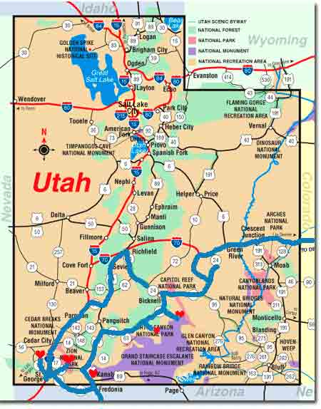 Map of Utah