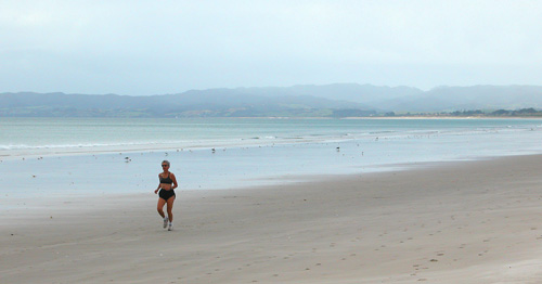 Running on the Beach