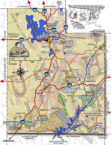 Map of Utah