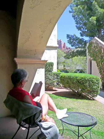 Judy Reading in Sedona