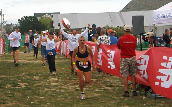 Judy Crossing Finish Line