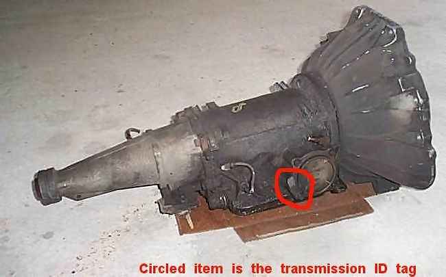 Ford f100 transmission id