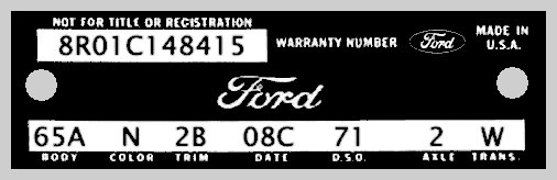 Tommy's warranty plate